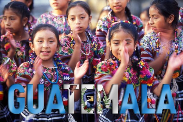 Guatemalan girls dancing