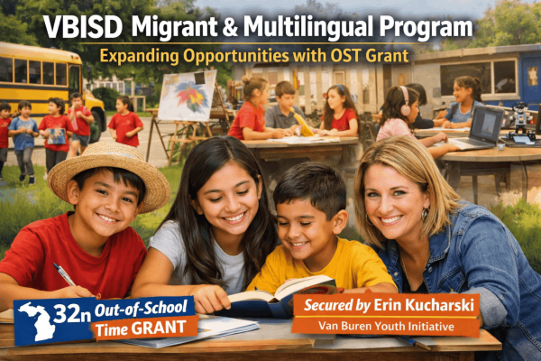 Teacher working with Migrant Students funded by OST Grant